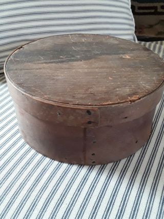 Antique Primitive Early Shaker Bentwood Pantry Box In