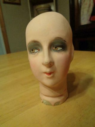 Antique/vintage Papier Mache Boudoir Doll Head 4.  5 "