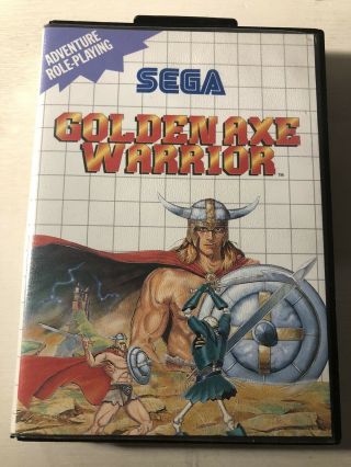 Sega Master System Video Game - Golden Axe Warrior - Complete Rare