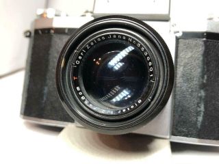 RARE black Carl Zeiss Jena Biotar 17 blades RED T 1:2 F=58 MM SLR lens M42 with 2