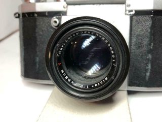 RARE black Carl Zeiss Jena Biotar 17 blades RED T 1:2 F=58 MM SLR lens M42 with 3