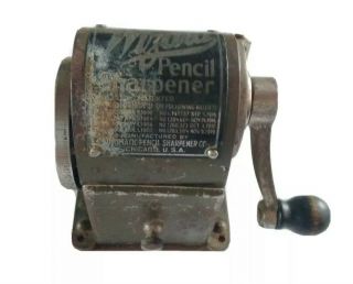 Antique Wizard Pencil Sharpener Automatic Sharpener Co.  Chicago Vintage