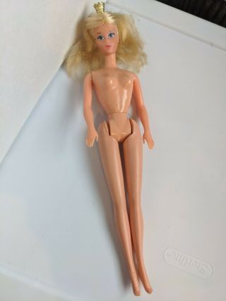 Vintage 1976 Ballerina Barbie Doll With Gold Crown Blonde