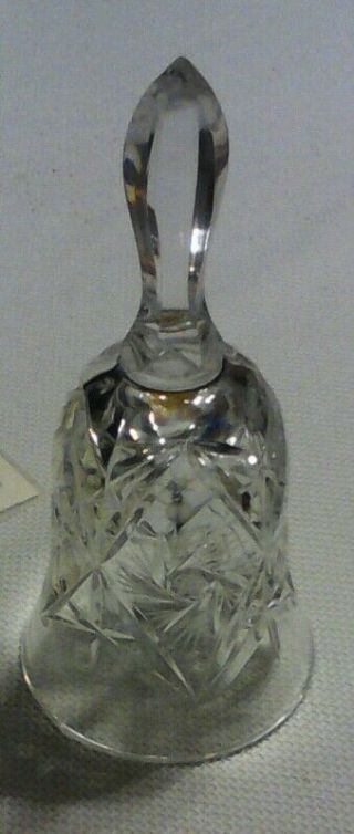 Vintage Violetta 24 Lead Crystal Glass Bell Made In Poland