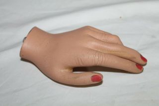 Vintage Mannequin Small Left Hand Female With Painted Nails