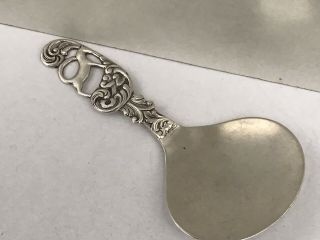 Unusual Scandinavian Silver Serving Spoon With Figural Horse Finial,  1950’s