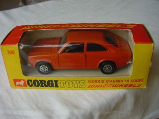 Corgi 306 Morris Marina 1.  8 Coupe Ultra Rare Burnt Orange 1971 Version