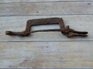 Rare Antique Fire Striker Hand Forged Iron Primitive Tool