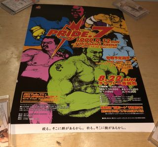 Pride Fc 7 Poster Japanese Mma Dream - Ufc Seg Era Rare Flier Wec Strikeforce