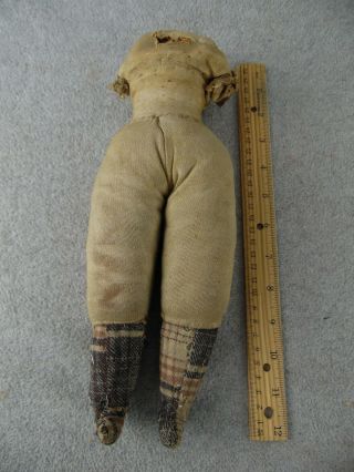 12 " Vintage Antique Cloth Doll Body For China Head Parian Doll Making Parts Tlc