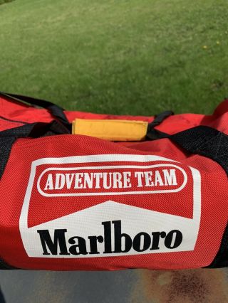 Rare Vintage 90s Marlboro Adventure Team Red Duffle Bag Radwood Lizard Rock