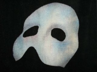 Rare Vintage 1988 Phantom of the Opera Shattered Mask Logo Beach Towel 32 x 62 3