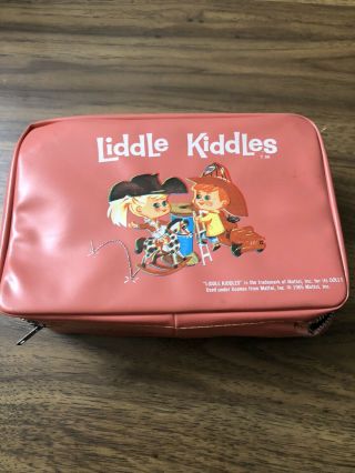 Vintage 1965 Liddle Kiddles Pink Zipper Carrying Case Mattel