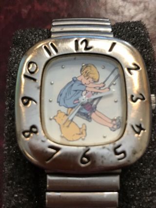 Rare Ingersoll Timex Classic Watch Christopher Robin & Winnie The Pooh On Swing