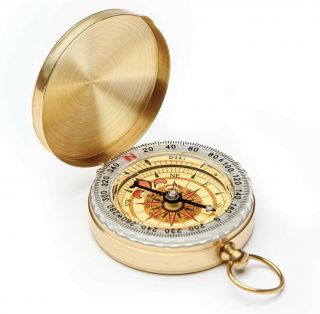 Vintage Brass Compass - Engravable - Find Your Way - Compass Gift - Camping