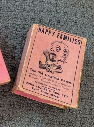 Antique Caricature Happy Families Playing Cards John Jaques & Son ca 1860 - 1900 3