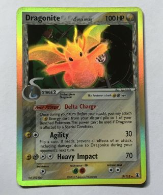 Dragonite - 3/113 Delta Species - Rare Holo - Pokemon Card - Nm Tcg Foil