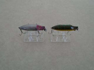 2 Heddon River Runt Spook Floaters Lures Silver Shore And Frog