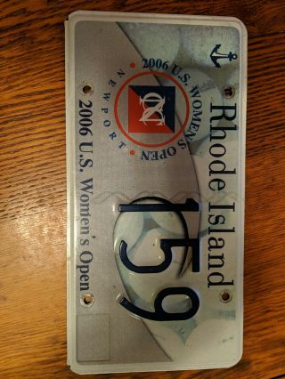 License Plate RI 2006 U.  S.  Women ' s Open Edition.  Extremely Rare 2