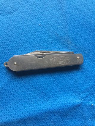Rare G.  Schrade Stainless Steel Folding Locking Hunting Sportsman Engraved