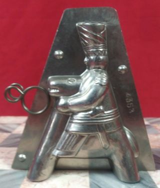 Rare Antique Letang Paris Christmas Toy Soldier On Horse Chocolate Mold - 3 Of 3