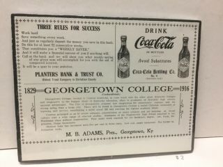 Rare Pre - 1915 Kentucky Coca - Cola Bottling Company Newspaper Advertisement -