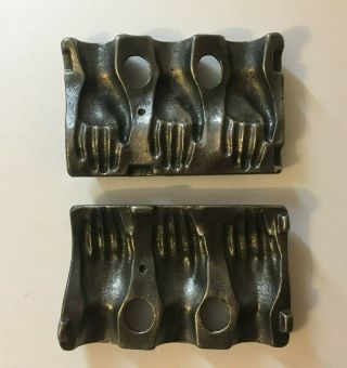 Antique Cast Iron Candy/toy Mold Hands V Clad & Sons Phila