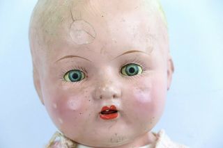 Vintage Composition/Cloth Baby Doll 27  Sleepy Eyes and Teeth with Outfit 3