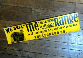 Read Rare South Bend Malleable Range Co.  Advertising Sign & Wakarusa Indiana