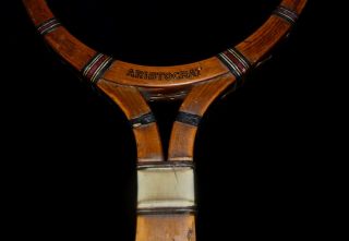 Antique Vintage Wood 1930 Spalding Aristocrat Open Throat Tennis Racket