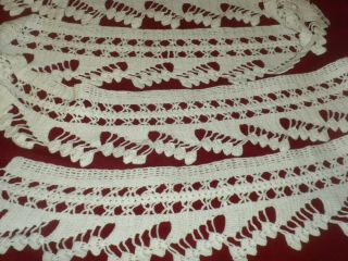 Antique&vintage Handmade Long Wide Cotton Crochet Lace Trim Code:b111