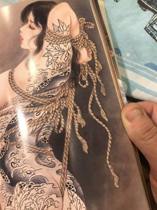 Japanese Kinbaku Shibari Tattoo Art Book Ozuma Kaname Irezumi RARE 4