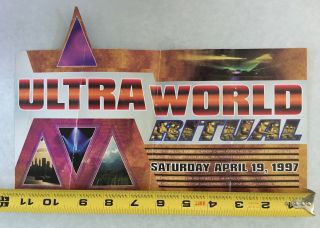 Vintage Rave Flyer 1997 " Ultra " Rare Dc Dance Music Party Memorabilia