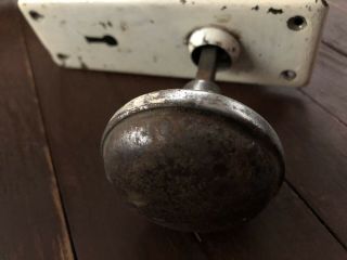 Antique Vintage Door Knob With 2 Back Plates