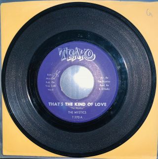 The Mystics - That’s The Kind Of Love Vg,  Rare Soul 45 Rpm Teako