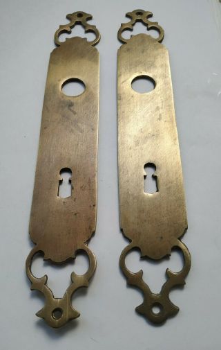 Vintage Solid Brass Back Plates For Door Lever Handles