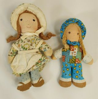 Set Of 2 Vintage Holly Hobbie Dolls Heather And Holly