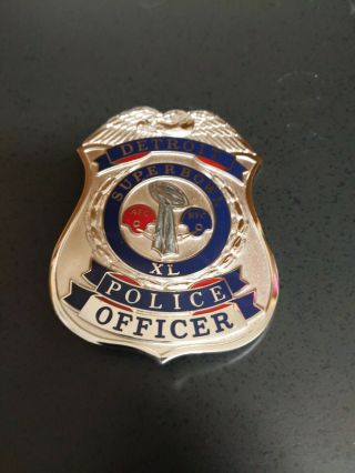 Rare Detroit Police Badge Bowl Xl Steelers Vs Seahawks