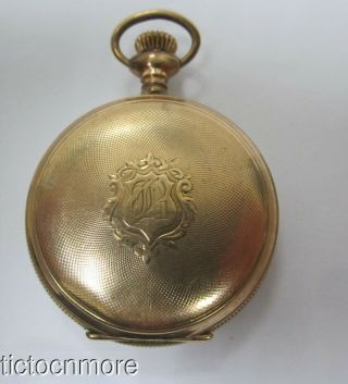Antique Awwco Waltham Grade No 165 15j 0s Hunting Case Pocket Watch 1907
