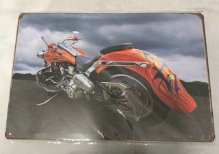 Tin Metal Sign Retro Harley Davidson Motorcycle