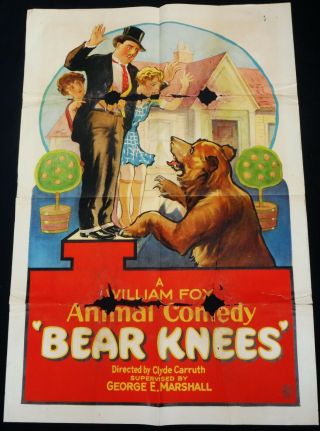 Bear Knees 1928 Bob Finlayson Rare Silent William Fox Animal Comedy Short