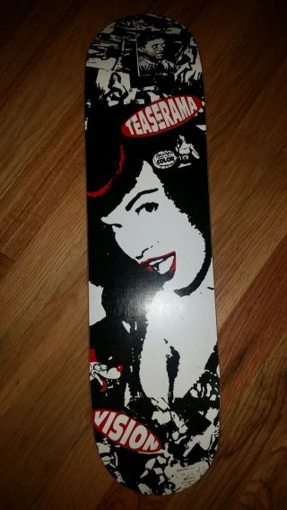Very Rare Vintage Vision Teaserama Betty Page Skateboard Deck Nos
