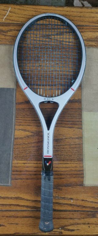 Rossignol R40 " S " Rare Vintage Tennis Racquet,  Grip Size: 4 1/2