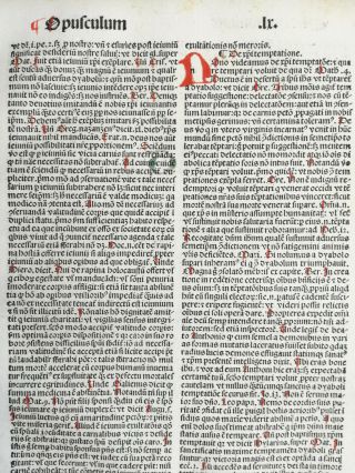 Rubricated Incunable Leaf Folio Thomas Aquinas (24) - 1490