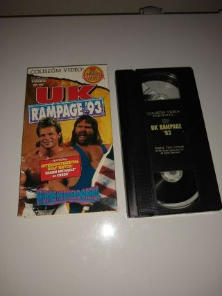 Wwf Uk Rampage 93 Coliseum Video Vhs Rare Oop 1993 Wwe,  Wcw