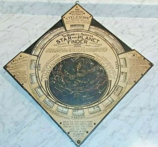 Rare Antique Us Patent 1906 The Barritt Serviss Star And Planet Finder