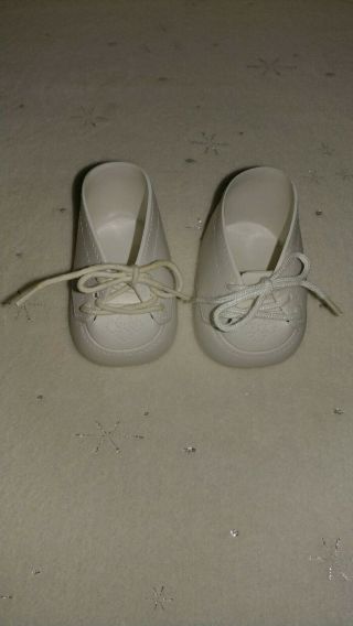 Vintage White Lace Up Cabbage Patch Kids Shoes In