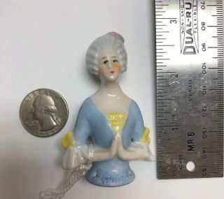 2.  5” Antique German Porcelain Half 1/2 Doll Gray Hair With Praying Hands Cc