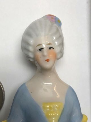 2.  5” Antique German Porcelain Half 1/2 Doll Gray Hair With Praying Hands CC 2