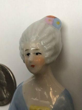 2.  5” Antique German Porcelain Half 1/2 Doll Gray Hair With Praying Hands CC 3